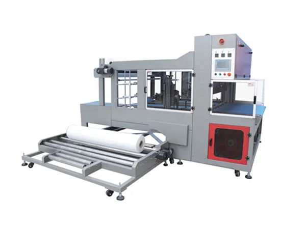 Machine automatique de suremballage rétractable avec soudure quatre côtés